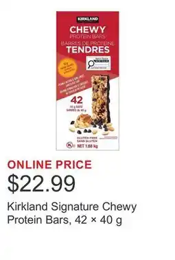 Costco Kirkland Signature Chewy Protein Bars, 42 × offer