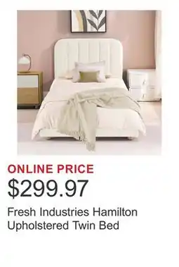 Costco Fresh Industries Hamilton Upholstered Twin Bed offer