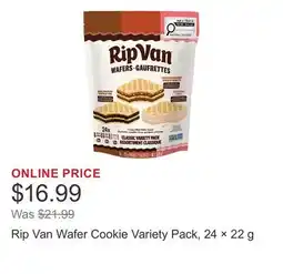 Costco Rip Van Wafer Cookie Variety Pack, 24 × offer