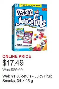 Costco Welch's Juicefuls - Juicy Fruit Snacks, 34 × offer