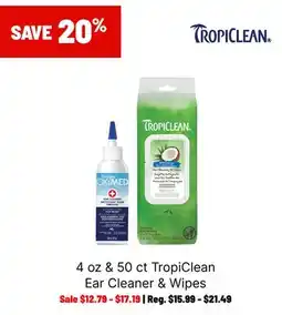 Ren’s Pets Depot TropiClean Ear Cleaner & Wipes offer