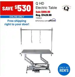 Ren’s Pets Depot Q HD Electric Table offer