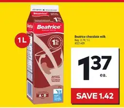 Giant Tiger Beatrice chocolate milk offer