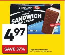 Giant Tiger Chapman's frozen novelties offer