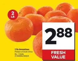 Giant Tiger 2 lb clementines offer