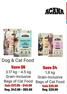 Ren’s Pets Depot Acana Dog & Cat Food offer