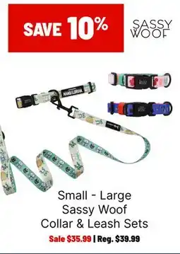 Ren’s Pets Depot Small-Large Sassy Woof Collar & Leash Sets offer