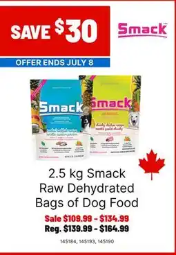 Ren’s Pets Depot Smack Raw Dehydrated Bags of Dog Food offer