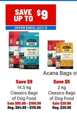 Ren’s Pets Depot Acana Classics Bags of Dog Food offer