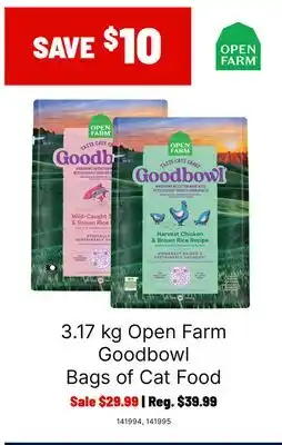 Ren’s Pets Depot Open Farm Goodbowl Bags of Cat Food offer