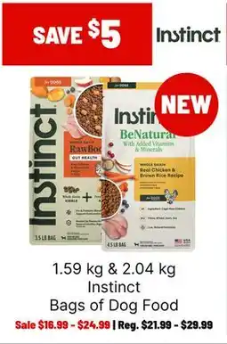 Ren’s Pets Depot Instinct Bags of Dog Food offer