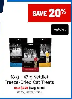 Ren’s Pets Depot Vetdiet Freeze-Dried Cat Treats offer