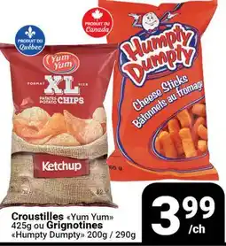 Pasquier Croustilles Yum Yum ou Gringnotines Humpty Dumpty offer
