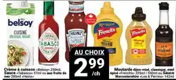 Pasquier Moutarde dijon-miel, classique, miel epice Sauce Worcestershire offer