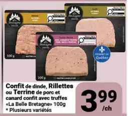 Pasquier Confit de dinde, Rillettes ou Terrine de porc et canard confit avec truffes offer