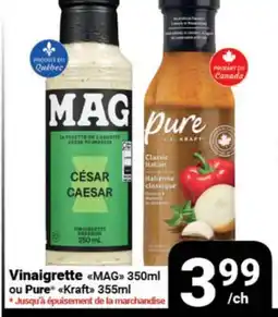 Pasquier Vinaigrette MAG 350ml ou Pure Kraft 355ml offer