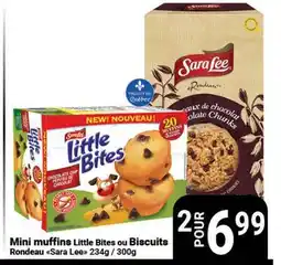 Pasquier Mini muffins Little Bites ou Biscuits Rondeau Sara Lee offer