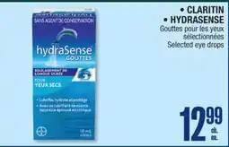 Jean Coutu CLARITIN, HYDRASENSE Selected eye drops offer