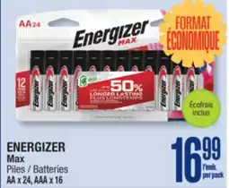 Jean Coutu ENERGIZER Max Batteries offer