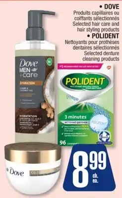 Jean Coutu DOVE, POLIDENT Selected products offer