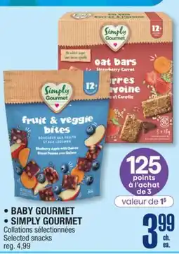 Jean Coutu BABY GOURMET, SIMPLY GOURMET Selected snacks offer