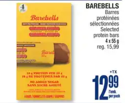Jean Coutu BAREBELLS Selected protein bars offer