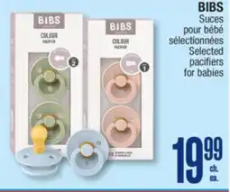 Jean Coutu BIBS Selected pacifiers for babies offer