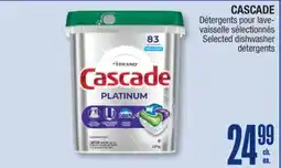 Jean Coutu CASCADE Selected dishwasher detergents offer