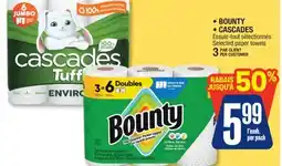 Jean Coutu BOUNTY, CASCADES Selected paper towels offer