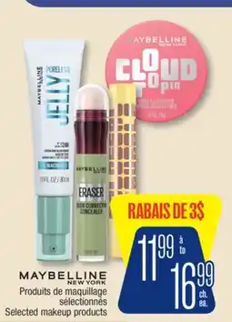Jean Coutu MAYBELLINE NEW YORK Selected makeup products offer
