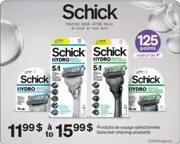 Jean Coutu Schick Selected shaving products offer