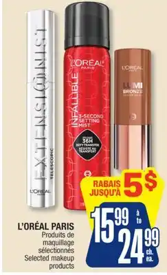 Jean Coutu L'OREAL PARIS Selected makeup products offer