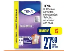 Jean Coutu TENA Selected underwear and pads offer