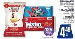 Jean Coutu FRENCH CANCAN Popcorn, JOLLY RANCHER Ropes Treats, TWIZZLERS Licorice offer