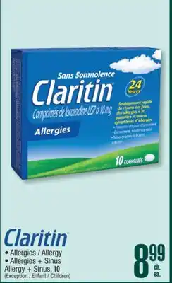 Jean Coutu Claritin Allergy, Allergy + Sinus offer