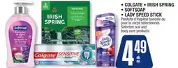 Jean Coutu COLGATE, IRISH SPRING, SOFTSOAP, LADY SPEED STICK Selected oral and body care products offer
