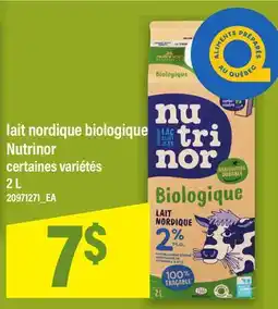 Maxi lait nordique biologique Nutrinor offer