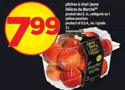 Maxi PÊCHES À CHAIR JAUNE DÉLICES DU MARCHÉ | YELLOW PEACHES offer