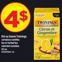 Maxi THÉ OU TISANE TWININGS | TEA OR HERBAL TEA, 20 un offer
