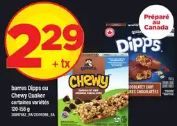 Maxi BARRES DIPPS OU CHEWY QUAKER offer
