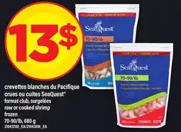 Maxi CREVETTES BLANCHES DU PACIFIQUE CRUES OU CUITES SEAQUEST | RAW OR COOKED SHRIMP, 70-90/LB offer