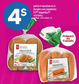 Maxi PAINS À SAUCISSE OU À BURGERS AUX JAPALENOS PC GIGANTICO, 432/568 G offer