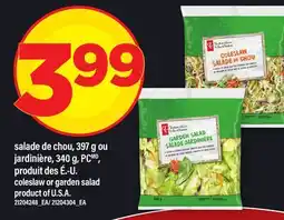 Maxi SALADE DE CHOU, 397 G OU JARDINIÈRE, 340 G, PC | COLESLAW OR GARDEN SALAD offer