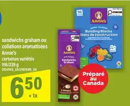 Maxi SANDWICHS GRAHAM OU COLLATIONS AROMATISÉES ANNIE'S, 198/226 g offer