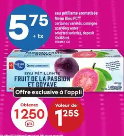 Maxi EAU PÉTILLANTE AROMATISÉE MENU BLEU PC | SPARKLING WATER offer