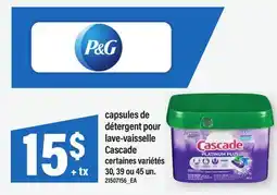 Maxi CAPSULES DE DÉTERGENT POUR LAVE-VAISSELLE CASCADE | DISHWASHER DETERGENT PODS, 30 / 39 / 45 UN offer