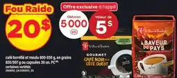 Maxi CAFÉ TORRÉFIÉ ET MOULU, 800-930 G, EN GRAINS, 820/907 G OU CAPSULES, 30 UN. PC offer