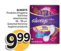 Brunet ALWAYS Produits d'hygiène féminine sélectionnés offer