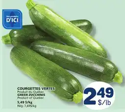 Marché Bonichoix GREEN ZUCCHINIS offer