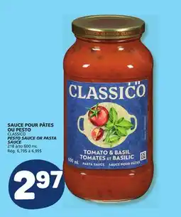 Marché Bonichoix CLASSICO PESTO SAUCE OR PASTA SAUCE offer